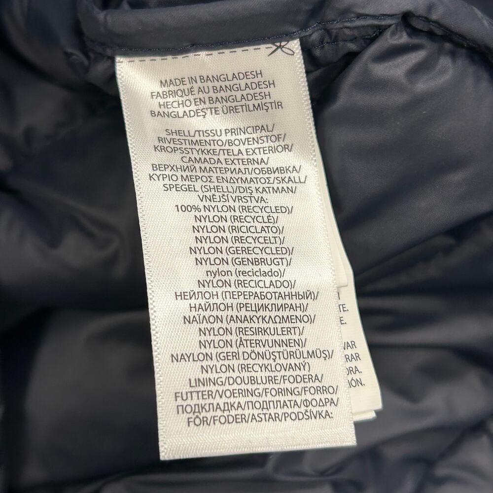 Polo Ralph Lauren Hooded Packable Full Zip Puffer Down Jacket Navy size Small S - Picture 7 of 8